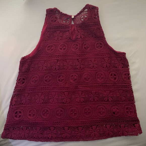 3/$16 One Clothing Crochet Pattern Sheer Back Tank - Picture 2 of 6